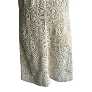NWT Z Supply Allure Dress Sz M Natural Crochet Knit Sleeveless Boho Sleeveless thumbnail 7