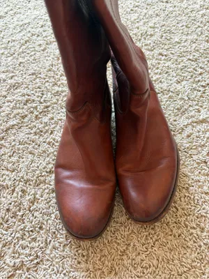 Frye Leather Riding Boots Women 9B Cognac Equestrian Made in Mexico thumbnail 6