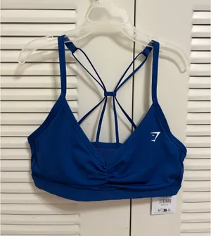 gymshark ruched strappy sports bra thumbnail 3
