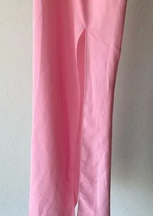 NBD pink one shoulder formal maxi dress thumbnail 4