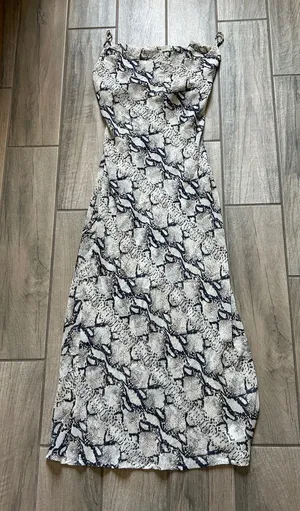 superdown Snake Print Sheer maxi Dress thumbnail 1