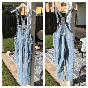 Vintage Denim Overalls Dungarees Distressed thumbnail 2