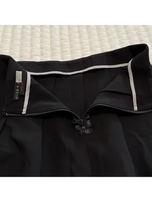 Alice + Olivia Black Employed Pleated Short Skirts A Line Sz 2 Women’s thumbnail 9
