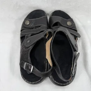 Finn Comfort Leather Sandals Adjustable Straps Comfort‎ Germany Black Sz 38 US 7 thumbnail 8