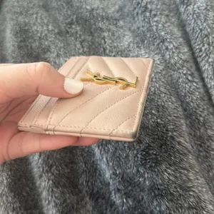Saint Laurent Ysl Cassandre Matelassé Card Case In Lambskin $380 thumbnail 2
