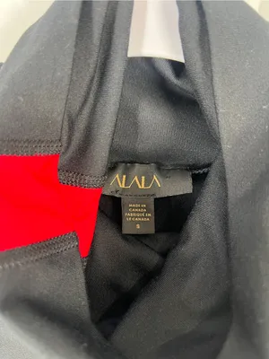 ALALA Race Turtleneck Top Black Red Mesh Thumbhole Athletic Top Size S thumbnail 3