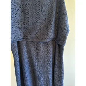 Abercrombie & Fitch Size L Blue Eyelet Dress Lace‎ thumbnail 4