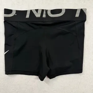 Nike Pro Dri-FIT Women’s Compression Shorts Medium Black Logo Waistband thumbnail 2
