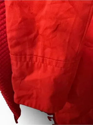 Old Money Y2K H&M red peacoat with a stand collar size 4 thumbnail 10