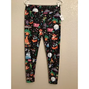 NWT Disney Parks World Icons Epcot Animal and Magic Kingdom Leggings M thumbnail 3