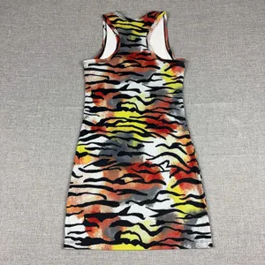 Ed Hardy Tank Dress Womens XS Multicolor Tiger Print Scoop Neck Bodycon Mini thumbnail 2