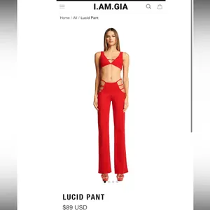 I.AM.GIA Lucid Pants in red small (ALTERED hem as been cut) thumbnail 3