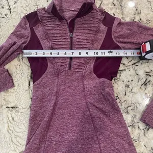 Lululemon Run Your Heart Out Pullover Quarter Zip in Heathered‎ Plum thumbnail 7