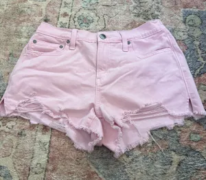 Aerie Denim Shorts Pink thumbnail 1