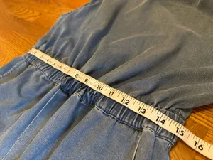 Naked Zebra Shoulder pads denim mini Dress size M thumbnail 11