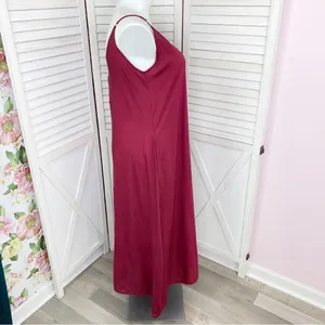 Zanzea‎ Maxi Slip Dress Maroon Red 12 Sleeveless thumbnail 3
