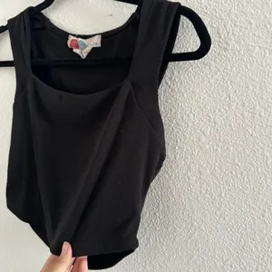 Free People Daphne Ribbed Crop Top Black Size Small thumbnail 4