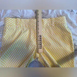 J. Crew Yellow White City‎ Fit Stretch Cropped Pant Womens size 6 thumbnail 9