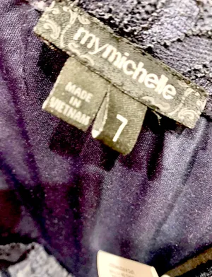 My michelle strapless navy blue rhinestone-embellished cocktail dress size 7 thumbnail 12
