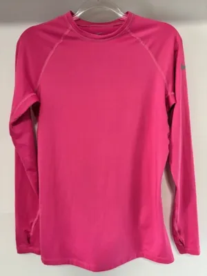 Nike Pro Combat Dri‑FIT Compression Top Women’s L Long Sleeve Pink Athletic thumbnail 1