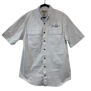 Duluth Trading Co Work Shirt Large‎ Tall Button Front Utility Shirt thumbnail 1