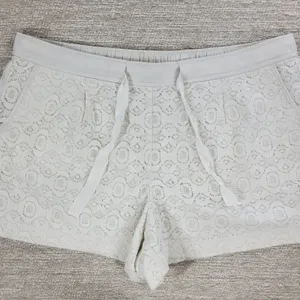 Ann Taylor LOFT Lace Shorts Womens 12 White Loose Elastic Waist Resort Vacation thumbnail 6