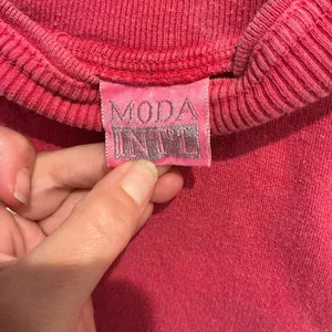 Vintage 90's Moda 100% cotton mock turtle neck crop sweatshirt Large thumbnail 3