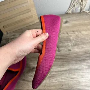 Birdies Women’s 5 Blackbird Knit Flats Tropical Pink Orange Shoes thumbnail 6