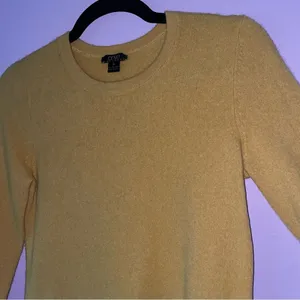Prive Size S Yellow Cashmere Sweater Crew Neck Minimalist Contemporary Capsule thumbnail 2