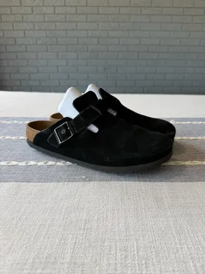 Birkenstock Boston Clogs Soft Footbed Black Size 39 Women’s 8 thumbnail 3