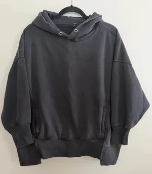 Free people Movement Sprint To The Finish Logo Hoodie Black/White Womens Size Sm thumbnail 1