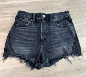 Abercrombie & Fitch Black Jean Shorts Ultra High Rise Mom Shorts Size 28 / 6 thumbnail 1