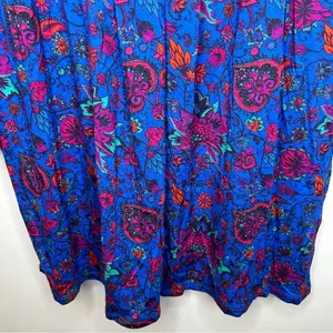 Soft Surroundings Blue Tamuri Embroidered Beaded Boho Tunic Top‎ Size M thumbnail 9