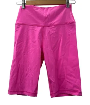 CRZ YOGA Light Purple Pink High Rise Yoga Shorts 9.5" Inseam Sz‎ M NEW thumbnail 1
