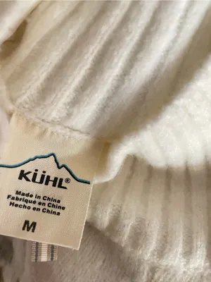 KUHL Alpina Sweater White Fair Isle Mock Neck Womens Medium thumbnail 5