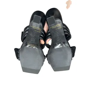 Abound Black Quilted Padded Square Toe Flared Kitten Heel‎ Slide Sandals Size 7M thumbnail 7
