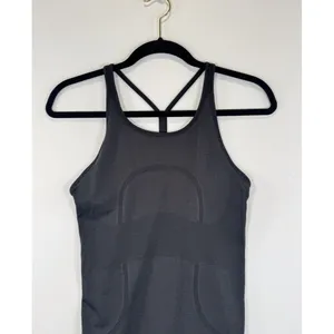 Lululemon Womens Top Gray Swiftly Tech Strappy Tank Stretch Yoga Gym Size 4 thumbnail 6