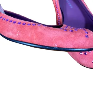 Marc Jacobs Suede Red & Purple Beaded Bow Detail Flats Shoes Women Sz 36 thumbnail 10