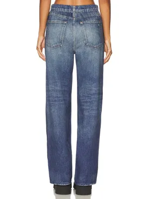 NWT rag & bone Miramar Wide Leg in Lenox Phot-Printed Faux Jean Sweat Pants XXS thumbnail 5