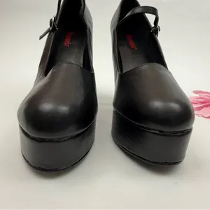 Demonia Dolly-50 Mary Jane Platform Heels Black Vegan Leather Goth Grunge Punk thumbnail 3