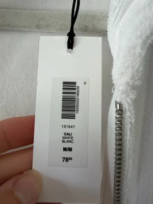 Aritzia TNA Cali Zip Terry Hoodie White Size M thumbnail 5