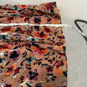 Flounced Floral Burnout Velvet Jumpsuit Size 8 thumbnail 11
