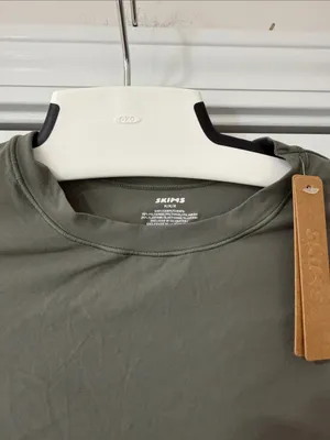 SKIMS Cotton Jersey Slim Short Sleeve Crewneck Top Army Green Size M thumbnail 4