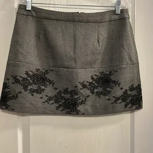 ZARA‎ Trafaluc Collection Plaid Lace Trim Mini Skirt Women Size L thumbnail 3
