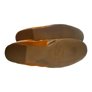 Sam Edelman Fairleigh Ballet Flats Orange Brown Gold Cap Toe Leather 9M thumbnail 9