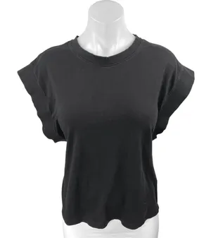 Zara Women's Black Short Sleeve Crew Neck Basic Casual T Shirt Tee Top Size M thumbnail 1