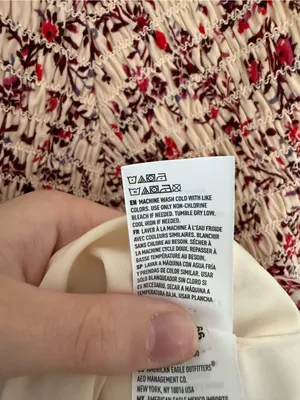NWT American Eagle Bella Floral Bubble Mini Dress in Cream Size Medium thumbnail 9