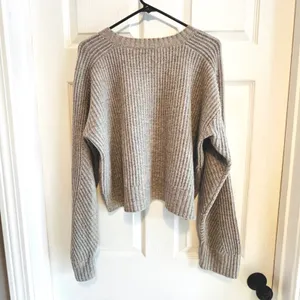 PHARAOH Knit Sweater Grey Wool Cashmere Blend Cropped Pullover Quiet Luxury M thumbnail 10