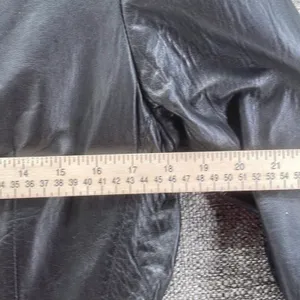 Vintage Mossimo Womens Blazer Jacket Size Small Leather Baddie Grunge Edgy‎ Punk thumbnail 7