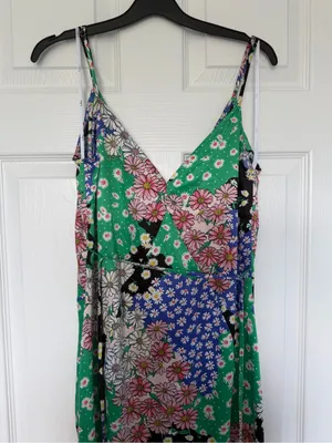 Lulus Bold Beauty Green Multi Floral Print Maxi Dress Size Small thumbnail 2